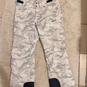 White Camouflage Snow Pants
